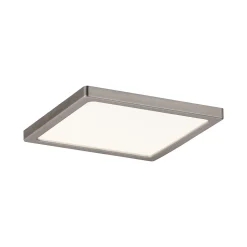Panneau encastré LED Areo IP44 carré 120x120mm 6,5W 418lm 3000K Nickel mat gradable