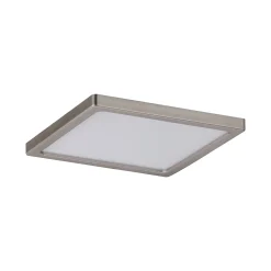 Panneau encastré LED Areo IP44 carré 120x120mm 6,5W 418lm 3000K Nickel mat gradable