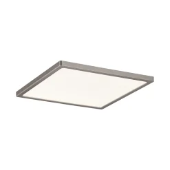 Panneau encastré LED Areo carré 180x180mm 11W 770lm 3000K Nickel mat