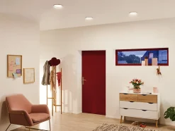 Panneau encastré LED Areo rond 80mm 5W 390lm 3000K Nickel mat