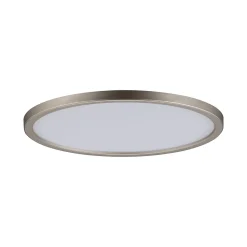 Panneau encastré LED Areo IP44 rond 180mm 11W 770lm 3000K Nickel mat gradable