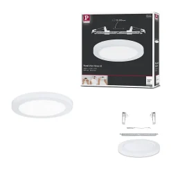 Panneau encastré LED 2in1 Cover-it rond 225mm 16,5W 1200lm 4000K Blanc dépoli