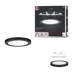 Panneau encastré LED 2in1 Cover-it rond 225mm 16,5W 1200lm 4000K Noir