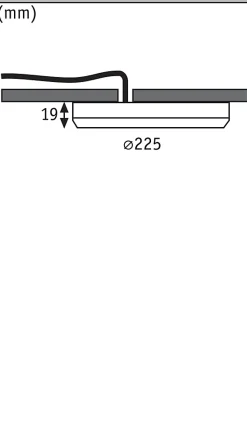 Panneau encastré LED 2in1 Cover-it rond 225mm 16,5W 1200lm 4000K Chrome mat