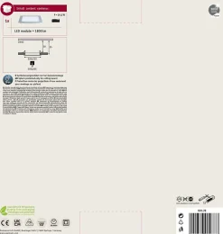 Panneau encastré LED IP44 carré 220x220mm 16,5W 1450lm 4000K Chrome mat