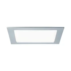 Panneau encastré LED IP44 carré 220x220mm 16,5W 1450lm 4000K Chrome mat