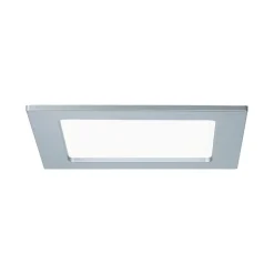 Panneau encastré LED IP44 carré 165x165mm 12W 850lm 4000K Chrome mat