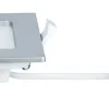 Panneau encastré LED IP44 carré 115x115mm 6W 390lm 4000K Chrome mat