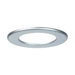 Panneau encastré LED IP44 rond 115mm 6W 390lm 4000K Chrome mat