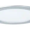 Panneau encastré LED IP44 rond 220mm 16,5W 1150lm 4000K Chrome mat