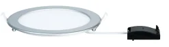 Panneau encastré LED IP44 rond 220mm 16,5W 1150lm 4000K Chrome mat