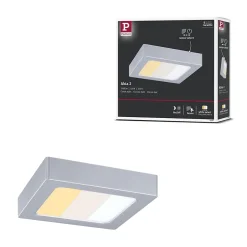 Panneau LED Abia 2 White Select Détecteur de mouvement crépusculaire (HF) carré 170x170mm 9,5W 1100lm 2700 - 4000K Chrome mat