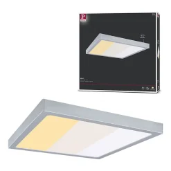 Panneau LED Abia 2 White Select Détecteur de mouvement crépusculaire (HF) carré 400x400mm 16W 1400lm 2700 - 4000K Chrome mat