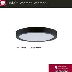 Panneau LED Abia 2 White Select Détecteur de mouvement crépusculaire (HF) rond 300mm 14W 1000lm 2700 - 4000K Noir