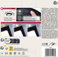 Panneau LED Abia 2 White Select Détecteur de mouvement crépusculaire (HF) carré 170x170mm 9,5W 1100lm 2700 - 4000K Noir