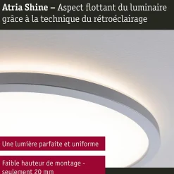 Panneau LED Abia rond 300mm 2x22W 2x2200lm 2700K Chrome mat