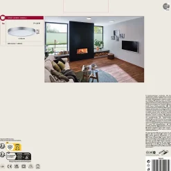 Panneau LED Abia rond 300mm 22W 2200lm 4000K Chrome mat