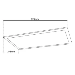 Panneau LED Alegre 59,5 cm detecteur nombreuses fonctions metal plastique LED integrees blanc chaud