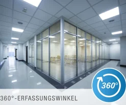 Panneau LED Alegre 45 cm detecteur nombreuses fonctions metal plastique LED integrees blanc chaud