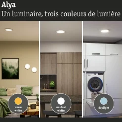 Panneau LED Alya rond 230mm 17W 1700lm 3000 - 6500K Blanc