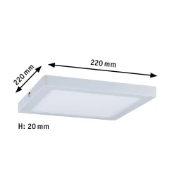 Panneau LED Atria carré 220x220mm 14W 1150lm 4000K Blanc