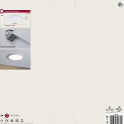 Panneau LED Atria rond 300mm 16W 1450lm 2700K Blanc gradable