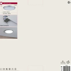 Panneau LED Atria rond 300mm 16W 1450lm 4000K Chrome mat