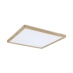 Panneau LED Atria Shine Backlight IP44 carré 293x293mm 16W 1600lm 3000K Esthétique bois