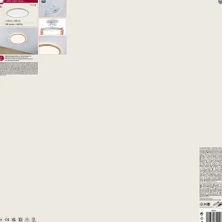 Panneau LED Atria Shine Backlight IP44 rond 420mm 22W 2300lm 3000K Esthétique bois