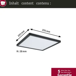 Panneau LED Atria Shine Backlight rond 293mm 12W 1400lm RGBW Chrome mat gradable