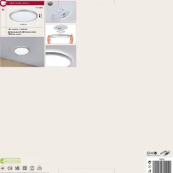 Panneau LED Atria Shine Backlight rond 293mm 16W 1600lm 4000K Chrome mat