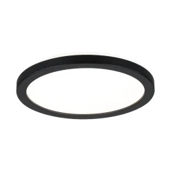 Panneau LED Atria Shine Backlight rond 190mm 11,2W 850lm 3000K Noir