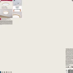 Panneau LED Atria Shine Backlight IP44 rond 420mm 22W 2300lm 4000K Esthétique bois