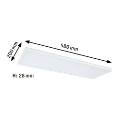 Panneau LED Atria Shine Backlight carré 580x200mm 22W 1800lm White Switch Blanc