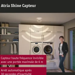 Panneau LED Atria Shine Backlight Détecteur de mouvement (HF) IP44 rond 190mm 11,2W 850lm 4000K Blanc