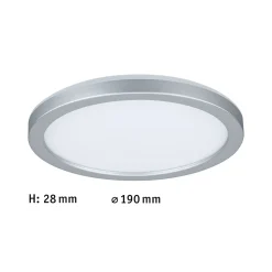 Panneau LED Atria Shine Backlight rond 190mm 11,2W 850lm 3000K Chrome mat