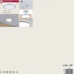 Panneau LED Atria Shine Backlight rond 293mm 16W 1600lm 3000K Chrome mat