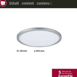 Panneau LED Atria Shine Backlight rond 293mm 16W 1600lm 3000K Chrome mat