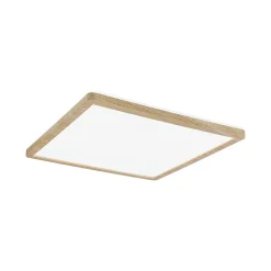 Panneau LED Atria Shine Backlight IP44 carré 293x293mm 16W 1600lm 4000K Esthétique bois