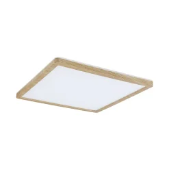Panneau LED Atria Shine Backlight IP44 carré 293x293mm 16W 1600lm 4000K Esthétique bois