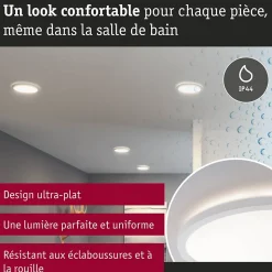 Panneau LED Atria Shine Backlight IP44 rond 190mm 11,2W 850lm 3000K Blanc