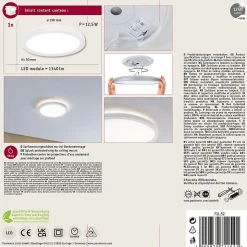 Panneau LED Atria Shine Backlight IP44 rond 190mm 11,2W 850lm 3000K Blanc