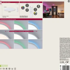 Panneau LED Atria Shine rond 290mm 19W / 2W 1500lm / 0lm RGB+ Blanc gradable