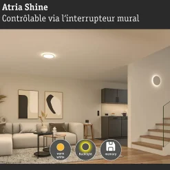 Panneau LED Atria Shine rond 290mm 19W / 2W 1500lm / 0lm 3000K Blanc