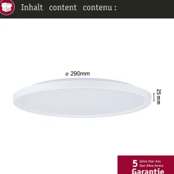 Panneau LED Atria Shine rond 290mm 19W / 2W 1500lm / 0lm 3000K Blanc