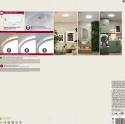 Panneau LED Atria Shine White Select IP44 rond 398mm 20,8W 2800lm 3000 - 6500K Blanc