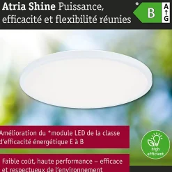 Panneau LED Atria Shine White Select IP44 rond 398mm 20,8W 2800lm 3000 - 6500K Blanc