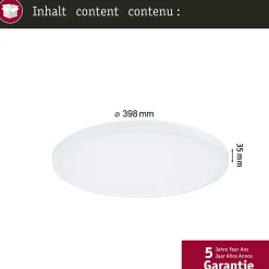 Panneau LED Atria Shine White Select IP44 rond 398mm 20,8W 2800lm 3000 - 6500K Blanc