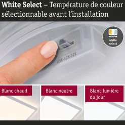 Panneau LED Atria Shine White Select IP44 carré 560x200mm 15,2W 2030lm 3000 - 6500K Blanc