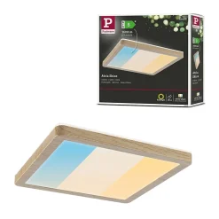 Panneau LED Atria Shine White Select IP44 carré 190x190mm 8W 1160lm 3000 - 6500K Esthétique bois